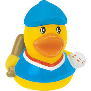 Custom Printed Baseball Rubber Duck