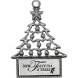 Customized Pewter Christmas Tree Shaped Ornament